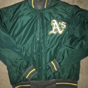 JH Oakland athletics reversible jock jacket L
